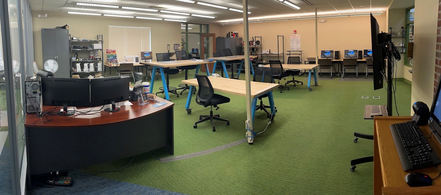 A view of the main room of the Delaware Maker Studio.