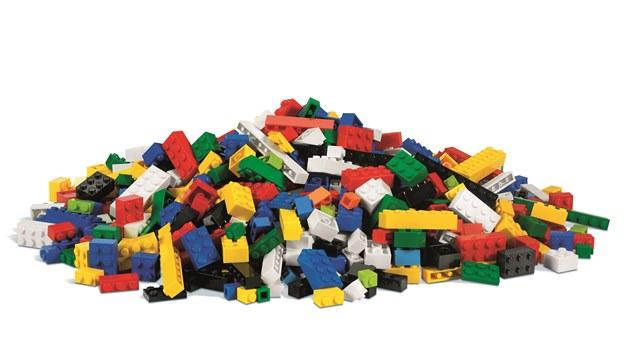 a colorful pile of LEGO bricks