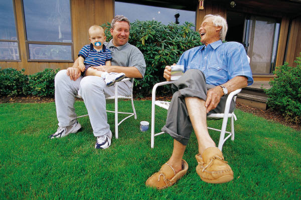 male generations caregivers grandparents and grandkids